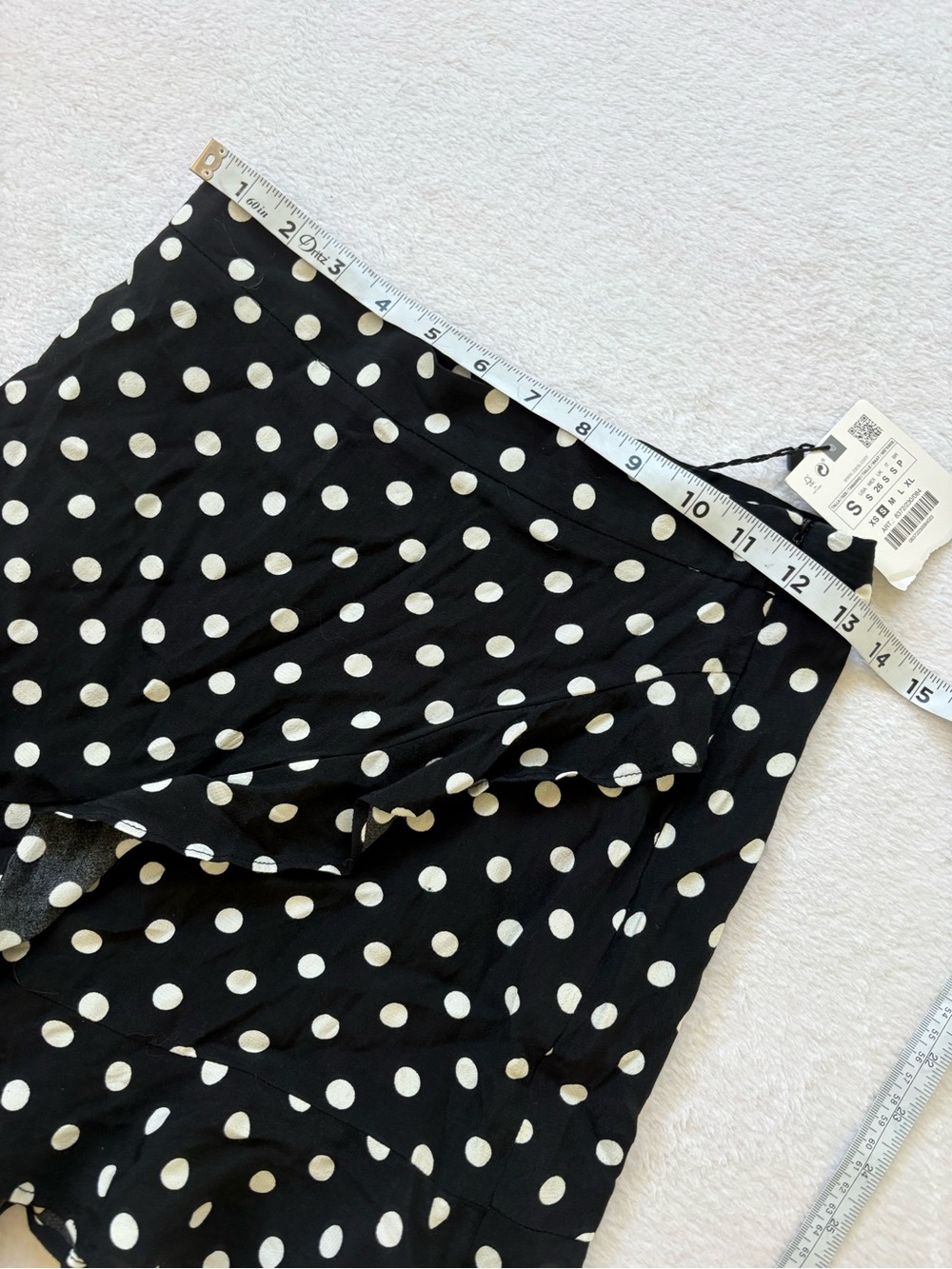 Zara Black Polka Dot Ruffle Skort - Picture 3 of 9